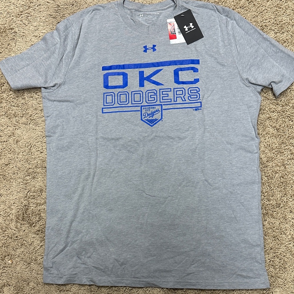 New with TagsUnder Armour Gray OKC Dodgers Tee
